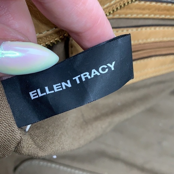 Ellen Tracy leather with pretty leather lace trim - Picture 10 of 12